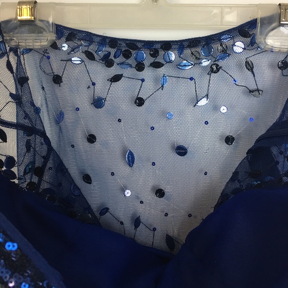Jump Apparel Sequin Blue Prom Dress - Picture 4 of 8